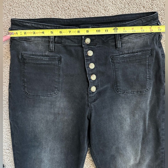 Anthropologie Pilcro and the Letterpress Straight Leg Gray Black Jeans 32 - Picture 9 of 11